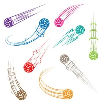 Volleyball movement set Stock Illustration