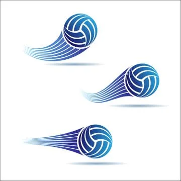 Volleyball moving set Stock Illustration