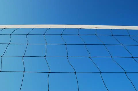 Volleyball net on the beach Stock Photos