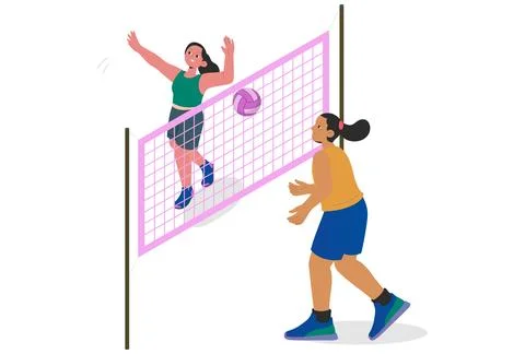 Volleyball Net Concept Illustration Stock-Illustration