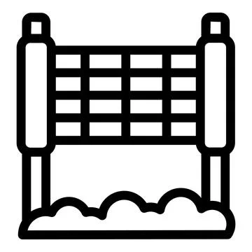 Volleyball net icon on white background Stock Illustration
