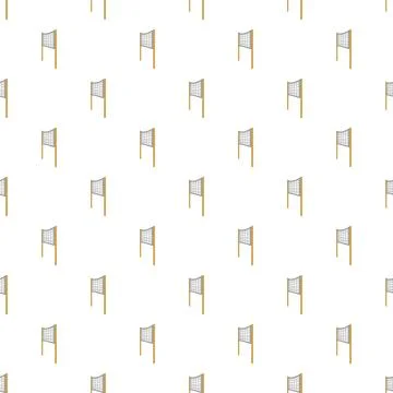 Volleyball net repeated creating a seamless pattern background 库存插图