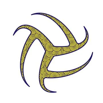 Volleyball pattern logo color Stock Illustration