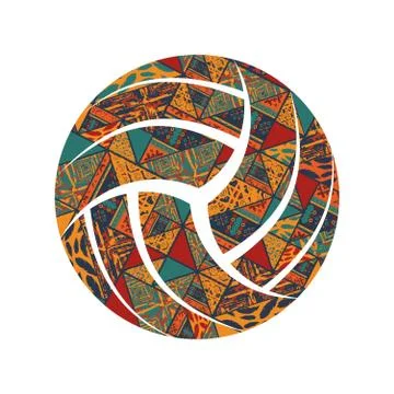 Volleyball pattern symbol Stock Illustration