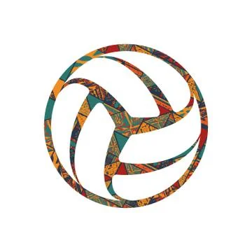 Volleyball pattern symbol Stock Illustration