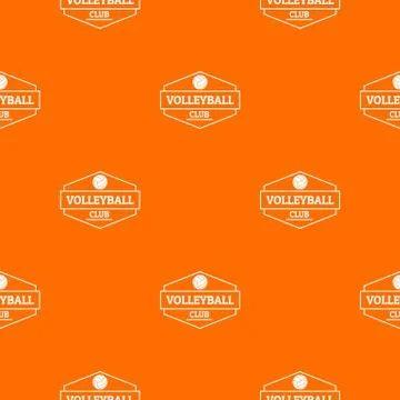 Volleyball pattern vector orange 스톡 일러스트