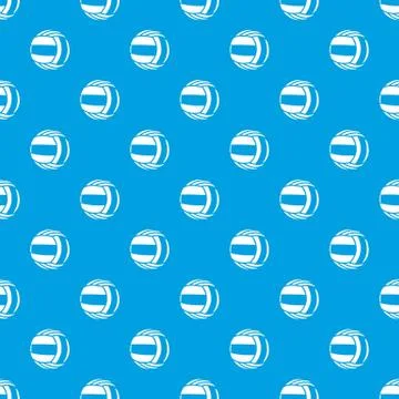 Volleyball pattern vector seamless blue Illustrazione stock