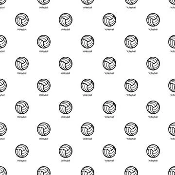 Volleyball pattern vector seamless Illustrazione stock