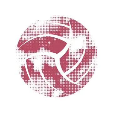 Volleyball pink pattern symbol Stock Illustration