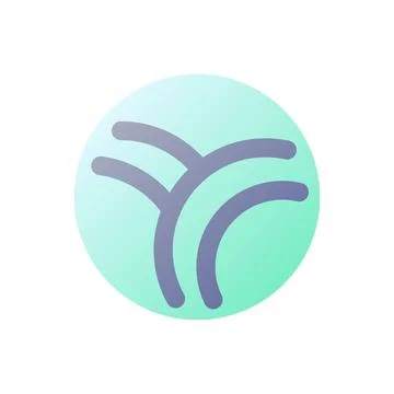 Volleyball pixel perfect flat gradient color ui icon Illustrazione stock