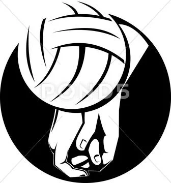 Volleyball player hitting ball. Stock Illustration