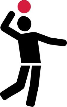 Volleyball Player Icon Stock Illustration