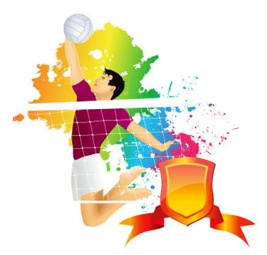 Volleyball player Stock Illustration