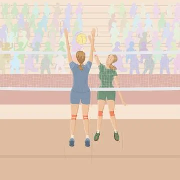 Volleyball player Stock Illustration