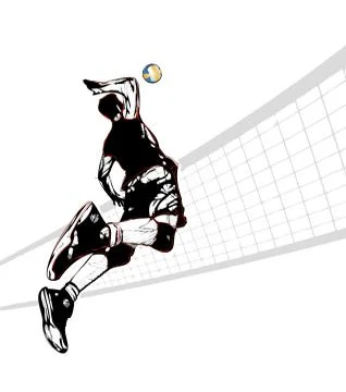 Volleyball player Stock Illustration