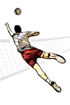 Volleyball player Stock Illustration