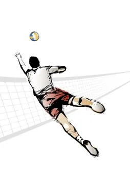 Volleyball player Stock Illustration