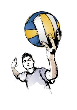 Volleyball player Stock Illustration