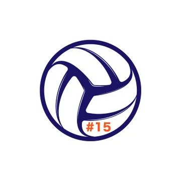 Volleyball player number Stock Illustration