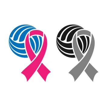 Volleyball with ribbons Stock Illustration