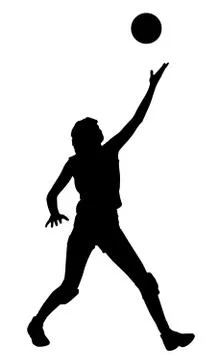 Volleyball serve Stock Illustration