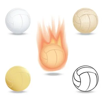 Volleyball set Stock Illustration
