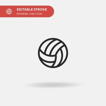 Volleyball Simple vector icon. Illustration symbol design template for web mo Stock Illustration