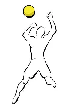 Volleyball smash Stock-Illustration