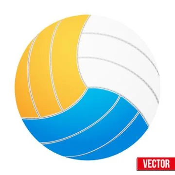 Volleyball in three colors. Vector. Isolated on white background Stockillustratie