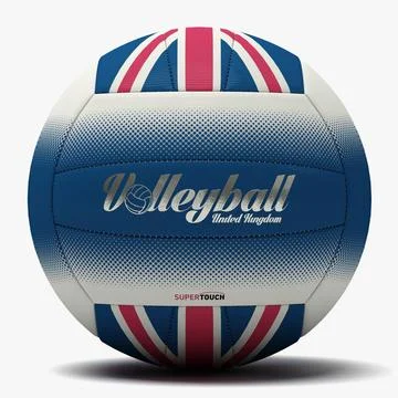 Volleyball UK Flag Ball 3D Model