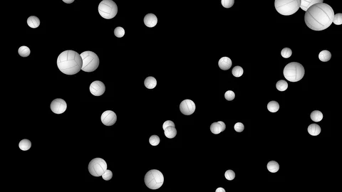 Volleyball V3 - seamless looping, alpha channels and 4K Stock Footage 89150902