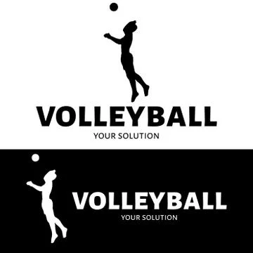 Volleyball vector logo Stock Illustration