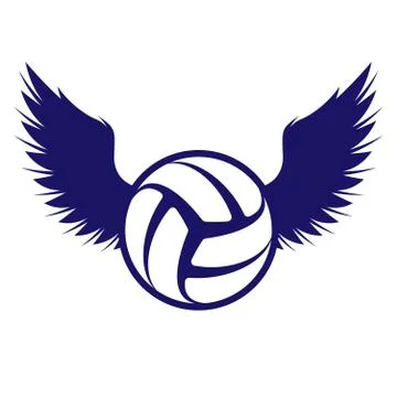 Volleyball with wings Stock Illustration