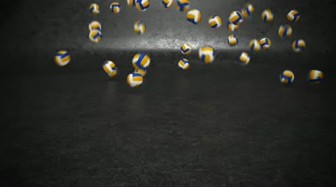 Volleybals bouncing invasion. Stock Footage 21307483