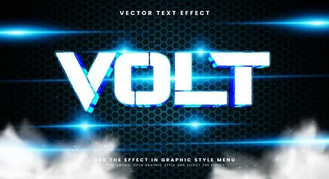 Volt 3D editable text effect template 스톡 일러스트