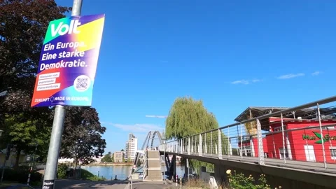 Volt election campaign Germany Stock Footage 167266645