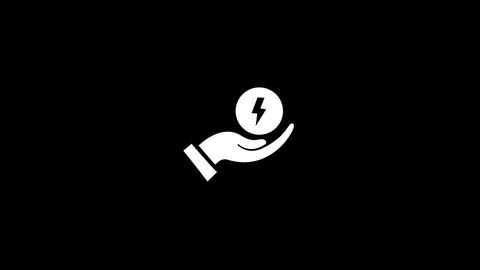 Volt icon isolated on purple background. Flash sign. Charge flash icon. Stock Footage 263613267