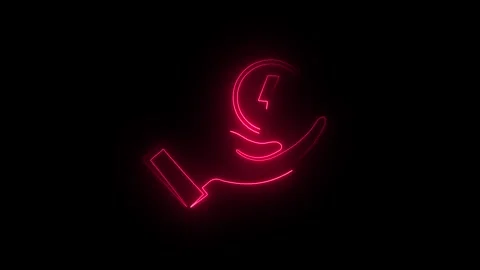 Volt icon isolated on purple background. Flash sign. Charge flash icon. Stock Footage 263613269