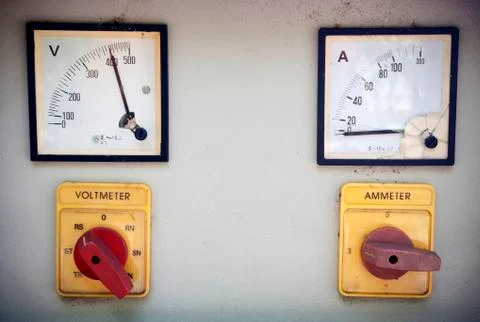 Volt meter ammeter Stock Photos