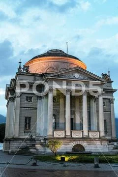 Volta Temple museum in Como, Italy. Tempio Voltiano. Stock Photos