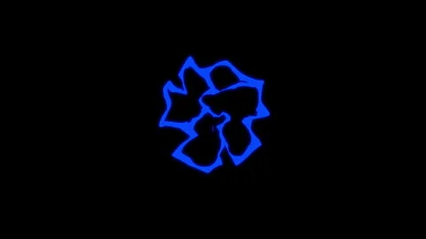Voltage background designed with a vibrant neon blue electric contour loop 库存影片 346471969