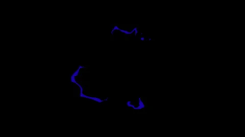 Voltage background designed with a vibrant neon dark blue electric contour loop Stock Footage 346472037
