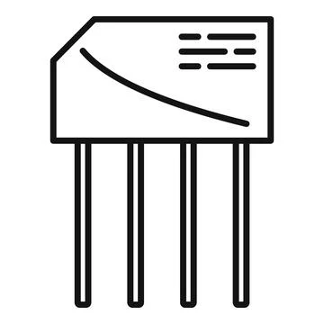 Voltage circuit icon outline vector. Electric regulator Stock Illustration