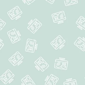 Voltage control line vector seamless pattern black Illustrazione stock