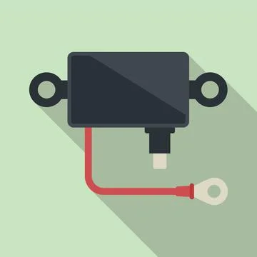 Voltage controller icon flat vector. Electric regulator Stock Illustration