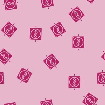 Voltage electricity glyph vector seamless pattern イラスト素材