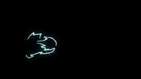 Voltage impact designed using modern ice blue spherical surge art Stock Footage 346752646