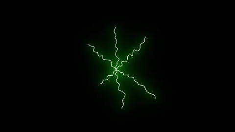 Voltage impact designed with vibrant neon green radiating electric beams Stock Footage 346491870