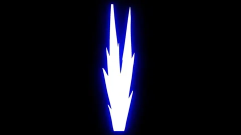 Voltage impact designed with vibrant neon blue vertical electric surge effects Vidéo 346547394