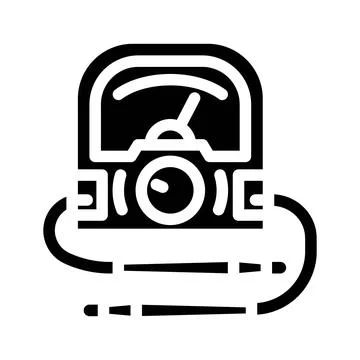 Voltage measurement electronics glyph icon vector illustration Stockillustratie